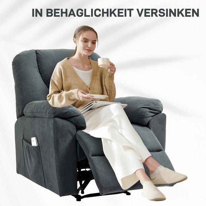 Actual product image Swisshandel24 Elektrisch Relaxsessel Fernsehsessel mit Liegefunktion Wärmefunktion Fussteil