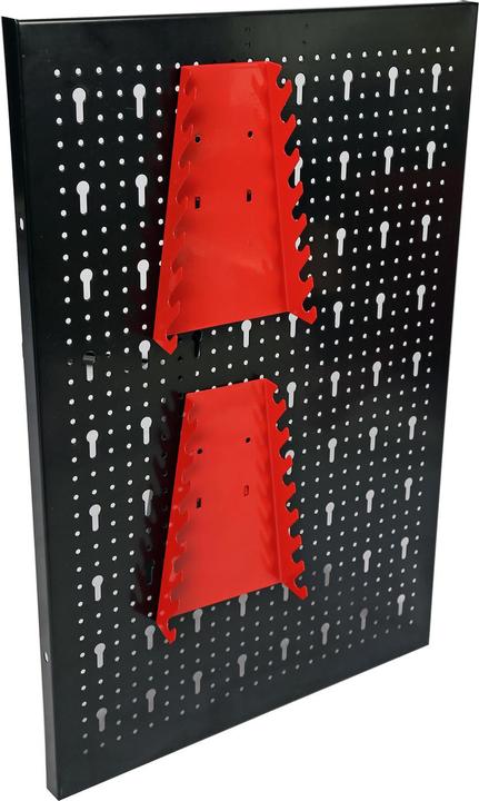 Wiltec Panneau porte-outils 120x60cm 3 Paroie perforée 17 Supports Crochets Rangement Suspension Perceuse