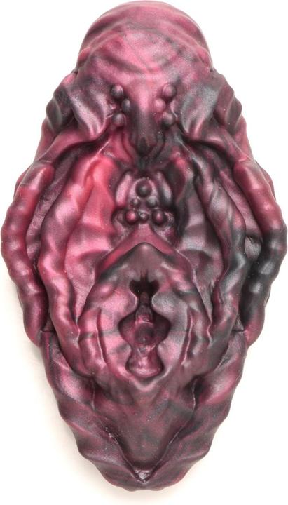 Produktbild Creature Cocks XR Brands Xeno Pussy Vulva Silikon Grinder Rot & Schwarz