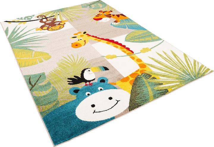 Pergamon Kinder Teppich Softstar Kids Tierwelt (80 x 150 cm)