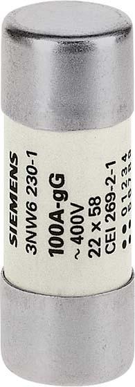 Produktbild Siemens Keramiksicherung MT 16A 500V AC 22x58mm 3NW6205-1 (Zylindersicherung, 16 A)