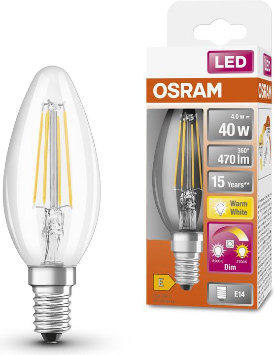 Produktbild Osram Led Superstar Classic B Glow (E14, 40 W, 470 lm, 1 x, E)