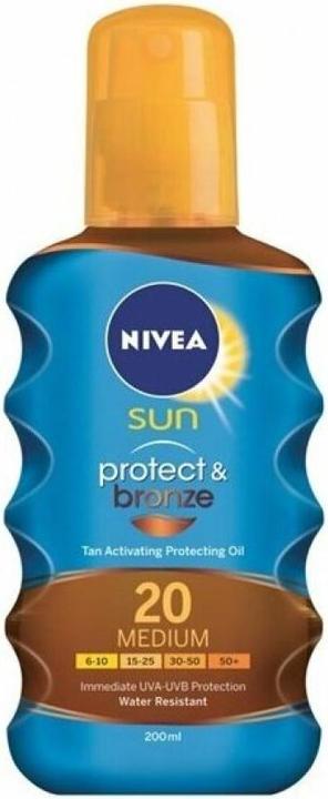 Produktbild NIVEA Sun Protect & Bronze Oil Spray (Sonnenspray, SPF 20, 200 ml, 500 g)