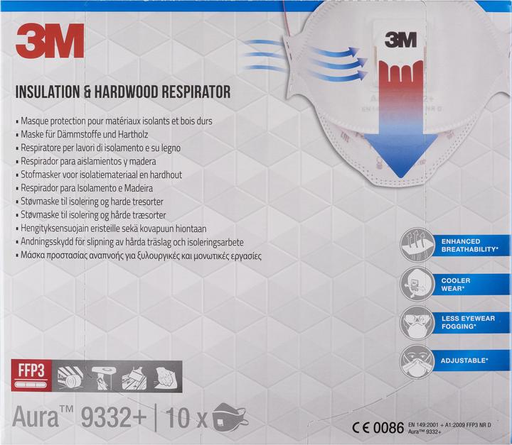 Actual product image 3M Aura Particle Mask 9332PRO10 (FFP3, 10 x)