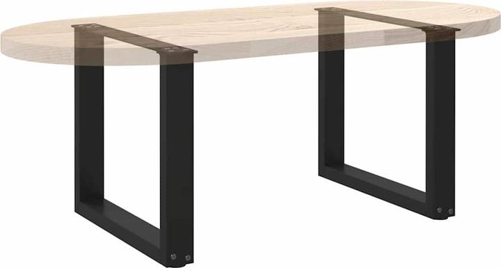 Image du produit VidaXL Pieds de table basse en U 2 pcs. noir 60x(72-73) cm acier Pied de table