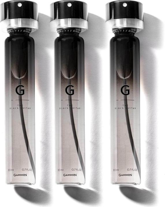 Image du produit Gammon 8833 Black Notes Parfum Recharge Set G (3x20 ml), l'aromatique et fruité BLACK GUITAR Monsieur (Eau de parfum, 60 ml)