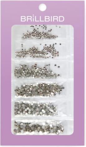 Produktbild BrillBird Rhinestone Mix in 6 grosse - Crystal