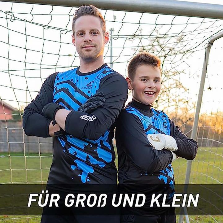 Produktbild Catch & Keep Trikot Protection Torwarttrikot Gr. 128 Blau-Schwarz Fussball Torwart Shirt Oberteil (128)