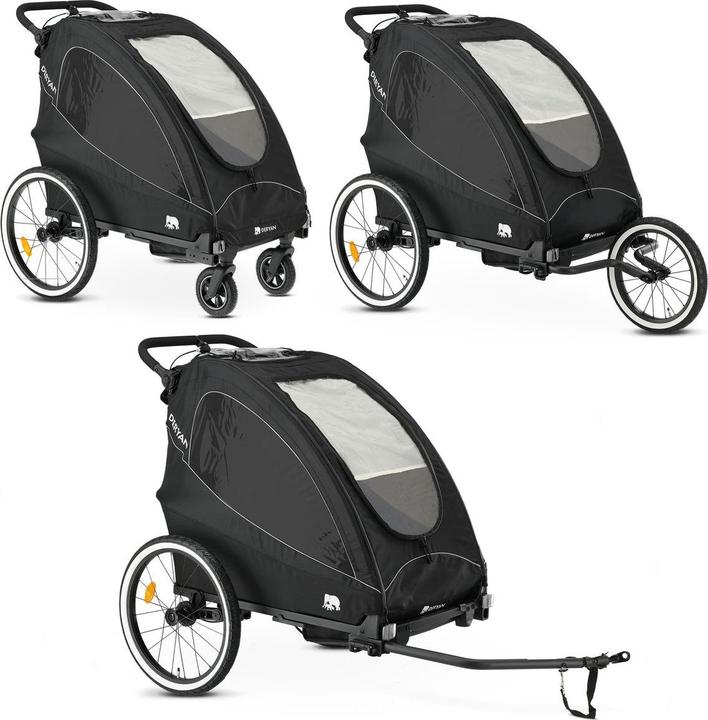 Image du produit Deryan 3in1 Fahrradanhänger für 2 Kinder
