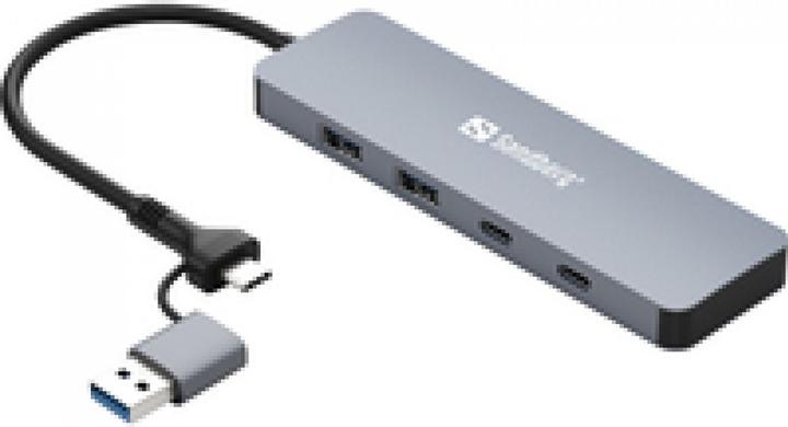 Produktbild Sandberg USB-C/A to 2xUSB-A+2xUSB-C Hub (USB-C, USB-A, 4 Ports)