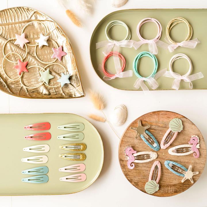 Immagine prodotto Papierdrachen 48 barrette e lacci per capelli - sirena (Elastico per capelli)