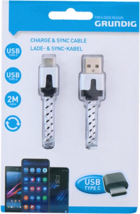 Immagine prodotto Grundig Cavo USB Tipo C Nylon 2mtr (2 m, USB 3.0)