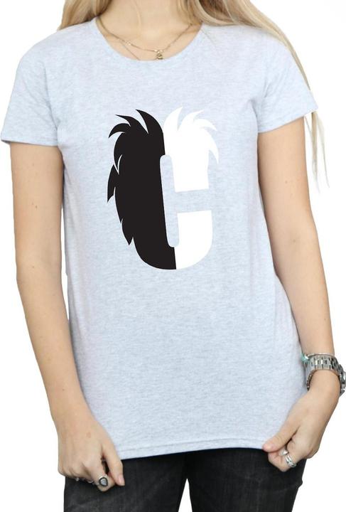 Actual product image Disney Womens/Ladies Alphabet C Is For Cruella De Vil Cotton T-Shirt (L)
