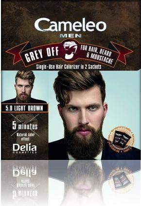 Actual product image Delia Cosmetics Cameleo - Hair Paint For Men Middle Brown. No Gray Hair. Good Coverage. 2x15ml