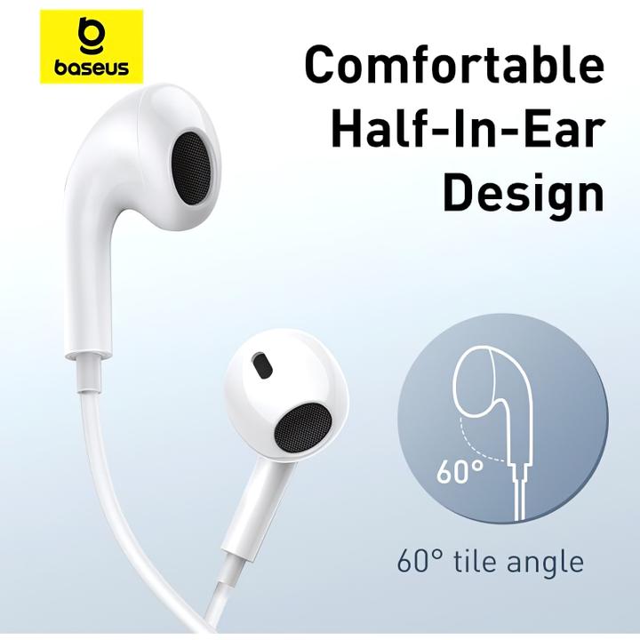 Actual product image Baseus Headphones Encok CZ17 (white) (Cable)