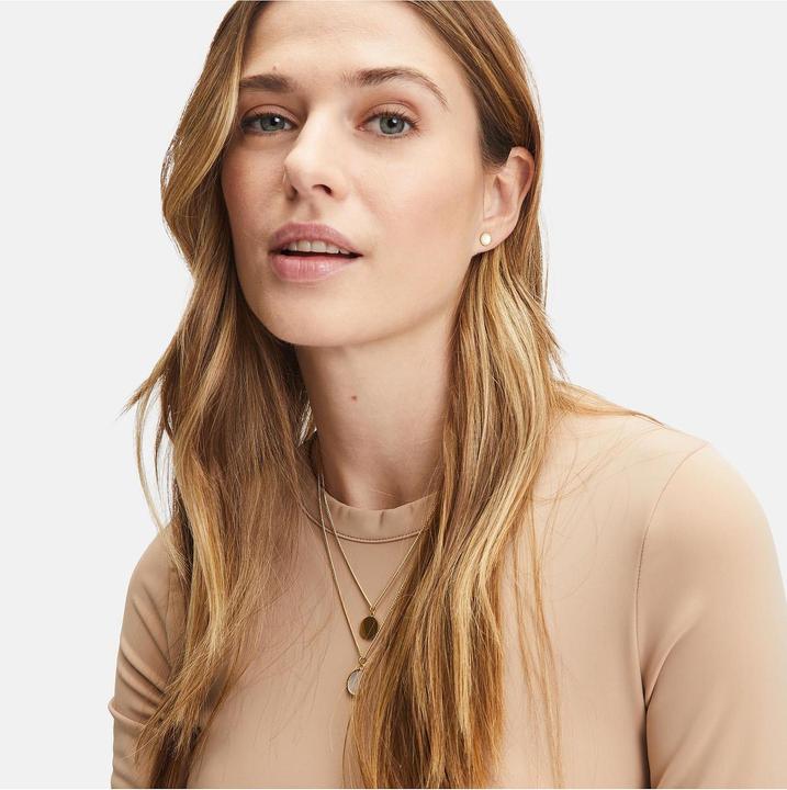 Produktbild Tamaris Lovely gold-plated mother-of-pearl earrings Mop Coin TJ-0429-E-07 (Edelstahl)