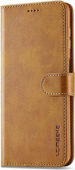 Actual product image LC.Imeeke Samsung A71 (2020) - Wallet Etui mit 3 Kartenfächern & Magnetverschluss, hellbraun/orange (Samsung Galaxy A71)