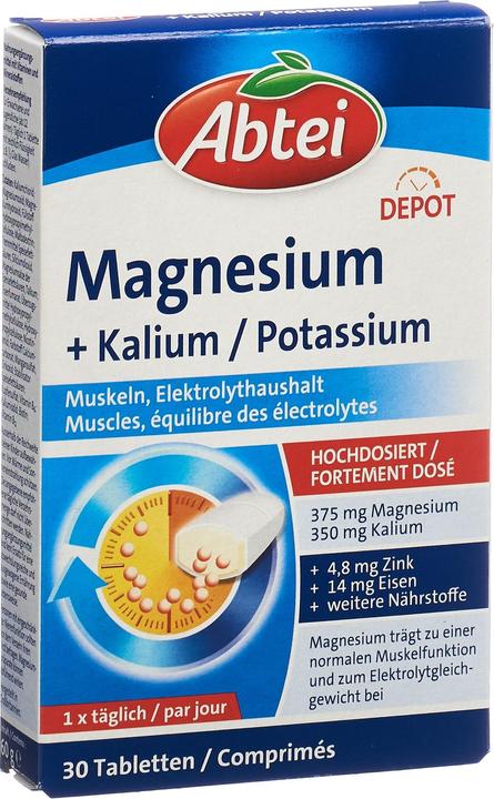 Abtei Magnesium + Kalium Depot (30 Stück, Tabletten, 89 g)