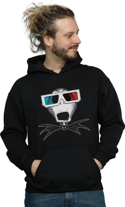 Immagine prodotto Disney Nightmare Before Christmas Jack Skellington 3D Glasses Felpa con Cappuccio Uomo (4XL)
