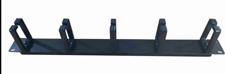 Gembird 1U cable organiser with cover plate for cabinets 19 black