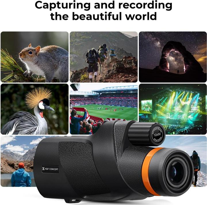 Actual product image K&F Concept Monocular KF33.072 BAK4 12x50 (12 x, 50 mm)