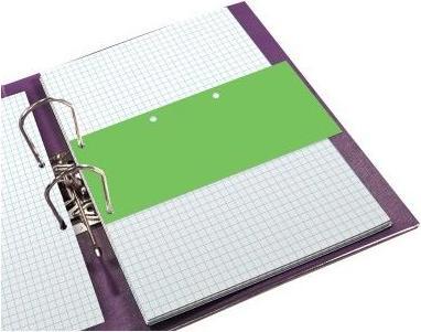 Produktbild Oxford Trennstreifen Duo, aus Karton, 240 x 105 mm, grün Lochung auf Längs- und Querseite