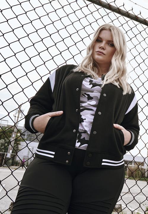 Actual product image Urban Classics Ladies Inset College Sweat Jacket (XXL)