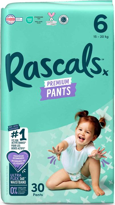 Rascals Pantalon premium (Taille 6, Pack, 30 pièce(s))