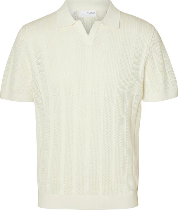 Selected Homme Slhwells Ss Knit Crochet Open Polo (XXL)
