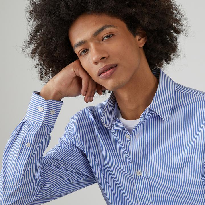 Image du produit La Redoute Collections Chemise à rayures avec col français (3XL)