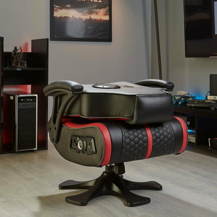 Actual product image X Rocker Chaise de jeu Evora 2.1 audio sans-fil Noire/Rouge