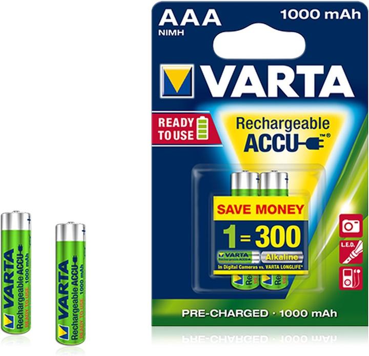 Produktbild Varta Recharge Accu Power (2 Stk., AAA, 1000 mAh)