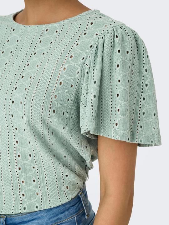 Actual product image Only Normal geschnitten Rundhals Voluminöser Armschnitt Top Top (M)