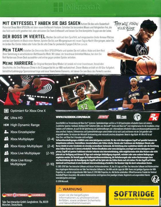 Image du produit 2K Games NBA 2K19 (Xbox Series X, Xbox One X, DE)