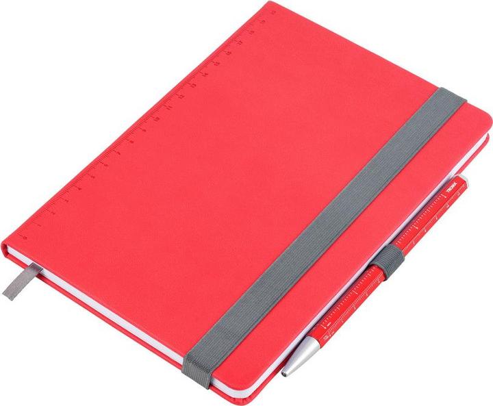 Actual product image Troika SLIMPAD A5 notepad A5 incl. biros, red (A5, Dotted, Hardcover)