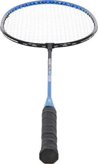 Actual product image Nils NRZ012 STEEL badminton set 2 rackets + 3 shuttlecocks + 195x22cm net + case