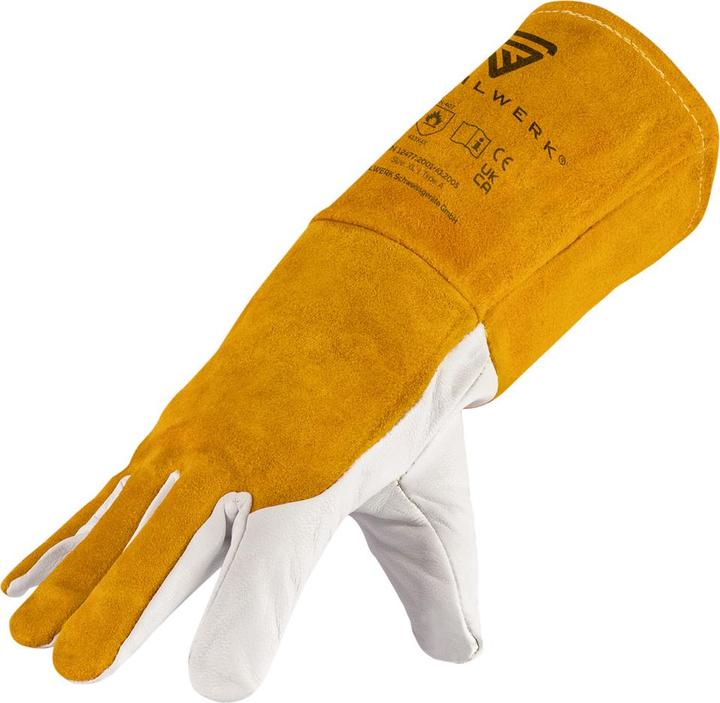 Produktbild Stahlwerk Schweisserhandschuhe Arbeitshandschuhe Echtleder hitzebeständig (One Size)