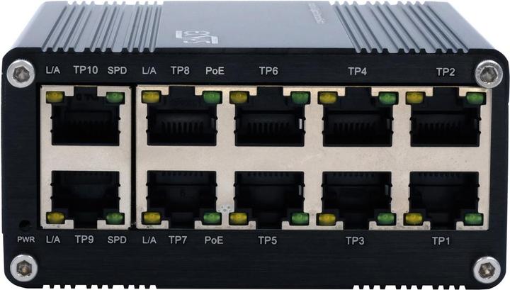 Productafbeelding Exsys Industriële mini PoE schakelaar 10x 1 Gbps (10 Havens)