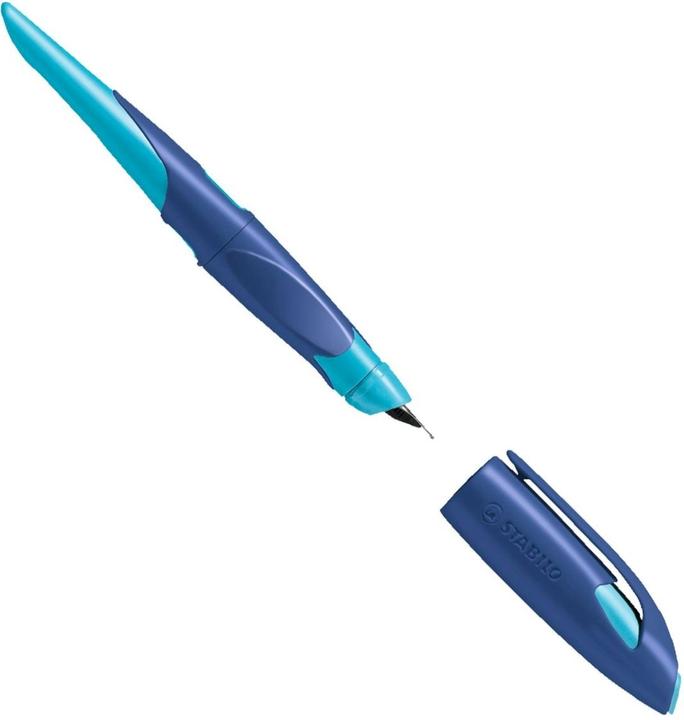 Actual product image STABILO School fountain pen 'EASYbirdy' LH (Azure blue, Midnight Blue, 1 x)