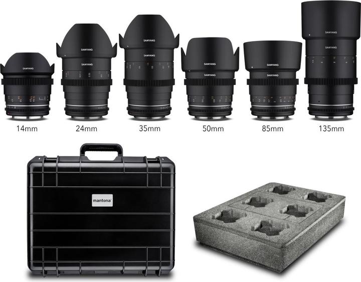 Image du produit Samyang MF 14/24/35/50/85/135 MK2 Kit valise VDSLR Canon EF (Canon EF)