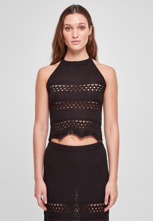 Immagine prodotto Urban Classics Top corto da donna in maglia all'uncinetto con collo alto (XXL)