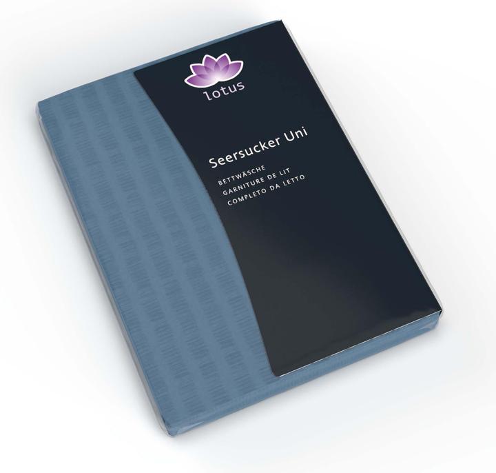Produktbild Lotus Bettwaren Bettwäsche Satin Seersucker uni (Kopfkissenbezug, 65 x 100 cm)