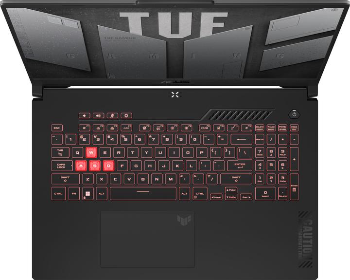 Produktbild ASUS TUF Gaming A17 FA707NVR-HX009 R7 16 N gy noOs (17.30", AMD Ryzen 7 7435HS, 16 GB, 512 GB, DE)