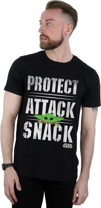 Produktbild Star Wars The Mandalorian Protect Attack Snack TShirt (3XL)