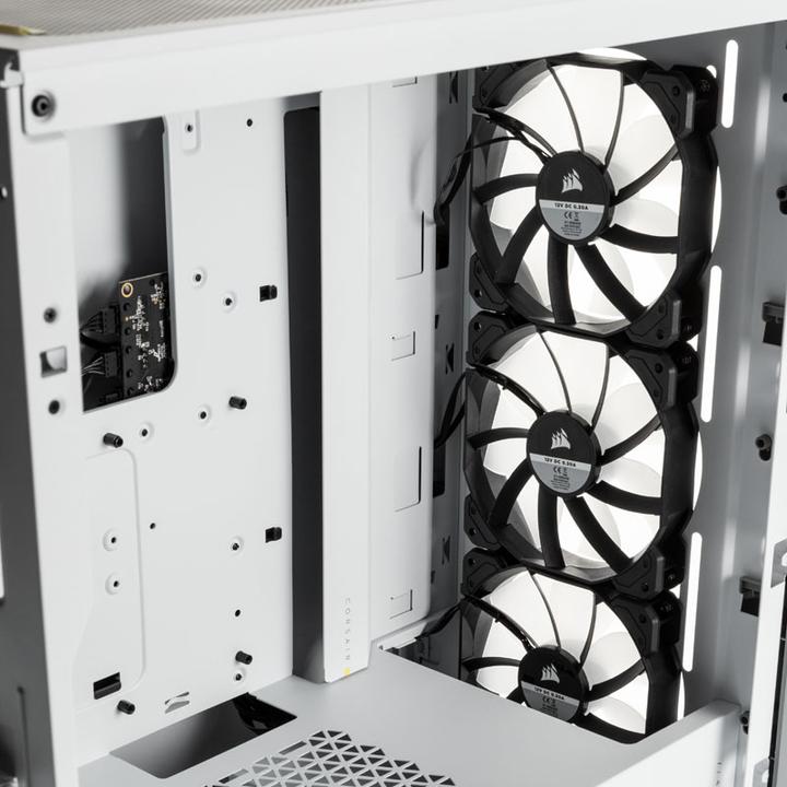 Produktbild Corsair iCUE 4000X RGB Mid-Tower White-Gehäuse aus gehärtetem Glas (mATX, Mini-ITX, ATX, E-ATX)