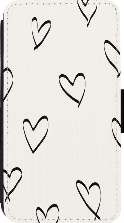 Immagine prodotto PhoneLook Coque Portafoglio noir San Valentino 2023 cuori minimalisti (Apple iPhone 13 mini)