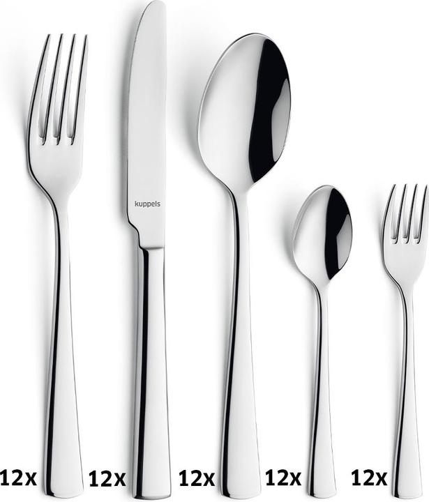 Immagine prodotto Kuppels FLAIR Besteckset 60-teilig (12 Pezzo/i, Set di posate)