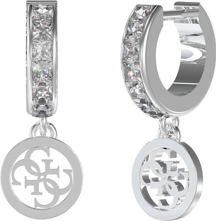 Immagine prodotto Guess Eleganti orecchini in acciaio con cristalli Huggie Me JUBE03147JWRHT/U (Acciaio inossidabile)