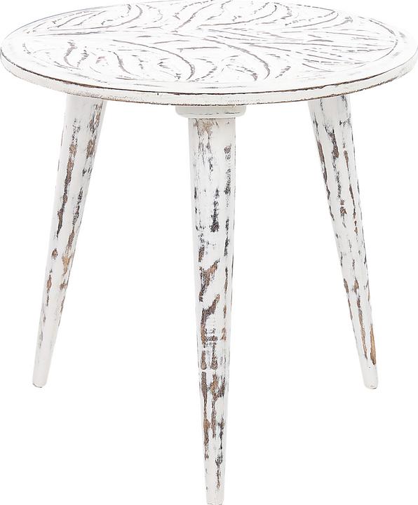 Productafbeelding Beliani Bijzettafel Set van 2 Mango Hout Gebroken Wit CHANDRA (45 x 45 x 45 cm)