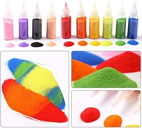 Produktbild Activity Board Sand Malerei Karten Kunst Kinder Färbung DIY Papier Handwerk Kit mit 12 Flaschen färben Sand für